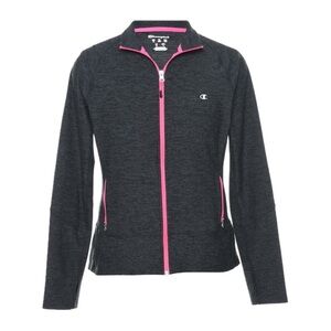 Champion Women’s Athletic Jacket in Dark Grey & Pink